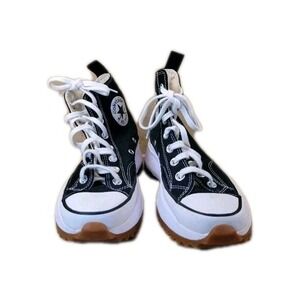 Converse Run Star Hike High Top Platform Canvas Sneakers Black Size W 9 M 7.5